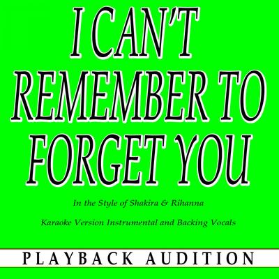 I Can't Remember to Forget You (In the Style of Shakira & Rihanna) [Karaoke Version]'s cover