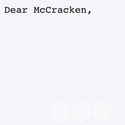 Dear McCracken's cover