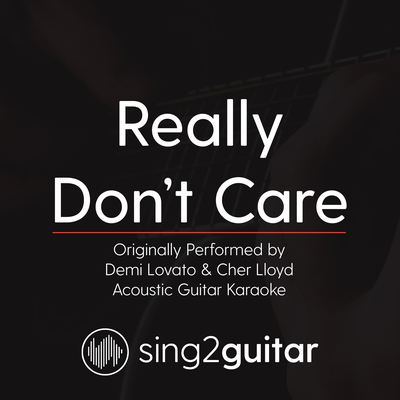 Really Don't Care (Originally Performed By Demi Lovato & Cher Lloyd) (Acoustic Guitar Karaoke)'s cover