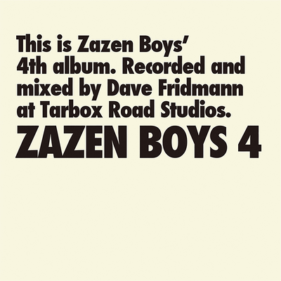 ZAZEN BOYS 4's cover