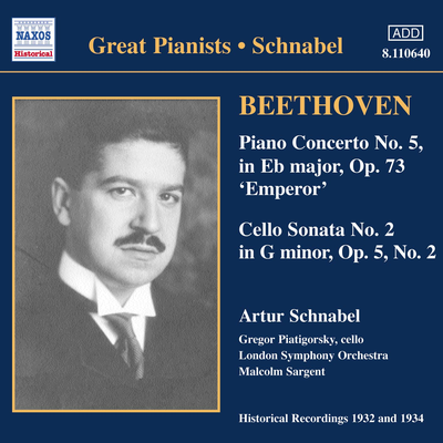 BEETHOVEN: Piano Concerto No. 5 / Cello Sonata No. 2 (Schnabel) (1932)'s cover