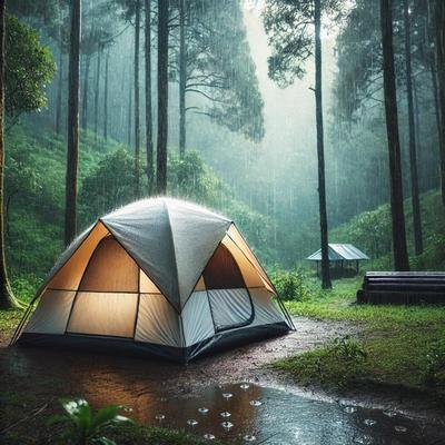 Rain on a Tent's cover