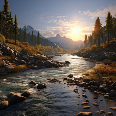 Concentration by the Water: Soothing River Ambience's cover