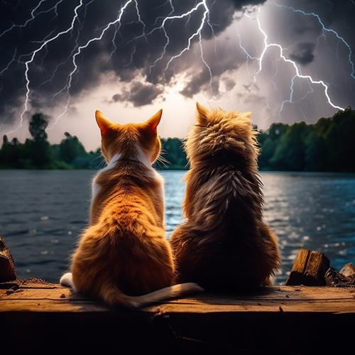 Pets Thunder Soothing Presence Official TikTok Music - Holographic ...