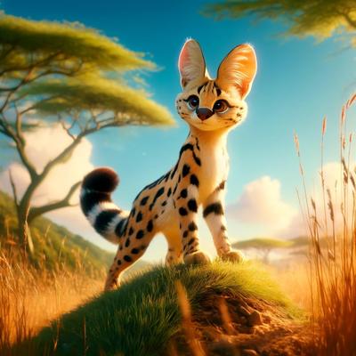 The Serval (Leptailurus serval) Song for Kids [Educational]'s cover