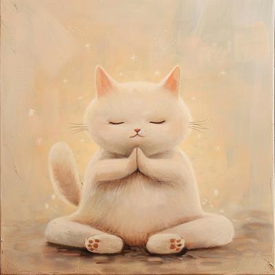 Maullidos Dichosos De Los Gatos: Meditaciones Suaves Para La Serenidad Y Calma Felina's cover