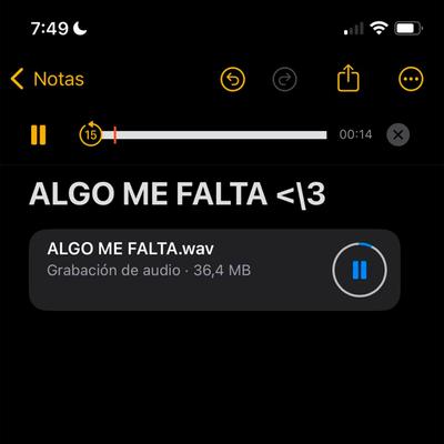 Algo Me Falta's cover