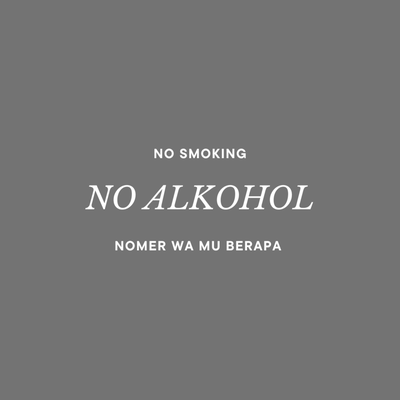 No Smoking No Alkohol Nomer Wa Mu Berapa's cover